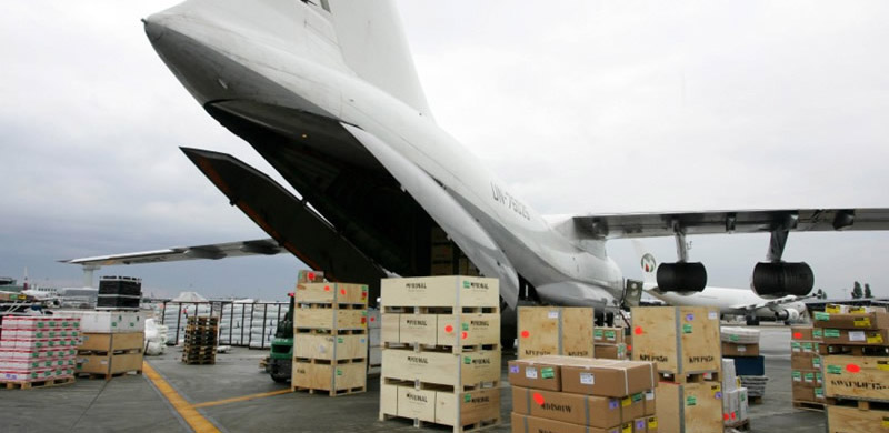 International air freight shipments are significantly larger